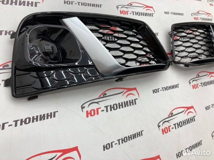 Вставки в передний бампер Audi Q5 16-20 в стиле