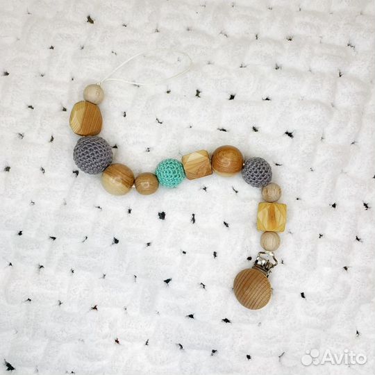 Погремушка-грызунок и держатель для соски