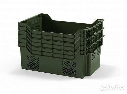 Ящик овощной вкладываемый 600х400х245 мм зелёный