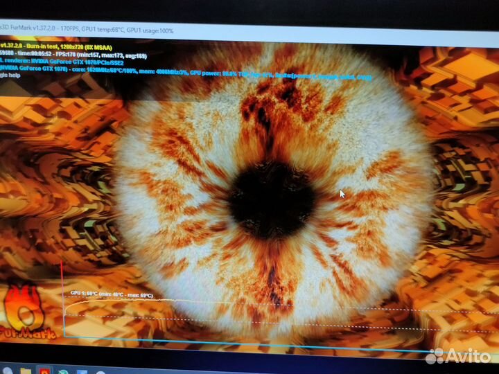 MSI GTX 1070 8Gb Aero идеальное сост