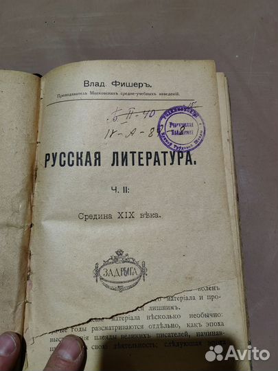 Русская литература середина 19 в. Влад Фишеръ 1918