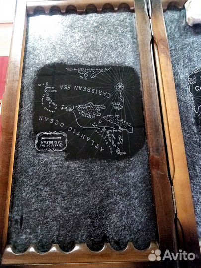 Нарды ручной работы со стеклом