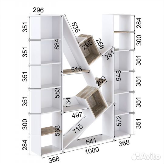 Стеллаж стм-3, 2 цвета