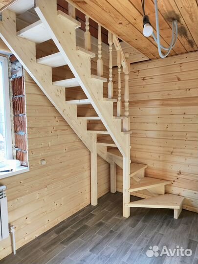 Лестница дерево / металл