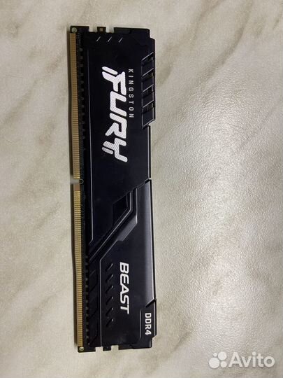 Оперативная память ddr4 8gb kingston fury beast