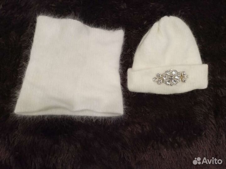 Комплект шапка и снуд женский