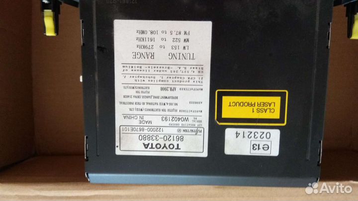 Автомагнитола штатная Toyota Camry 40