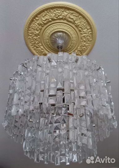 Хрустальная люстра СССР винтажная
