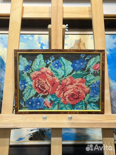 Картина вышивка СССР