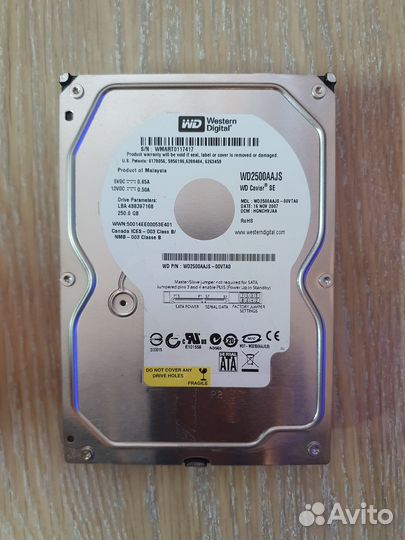 Жесткий диск HDD 80, 160, 250, 320, 500, 1000 гб