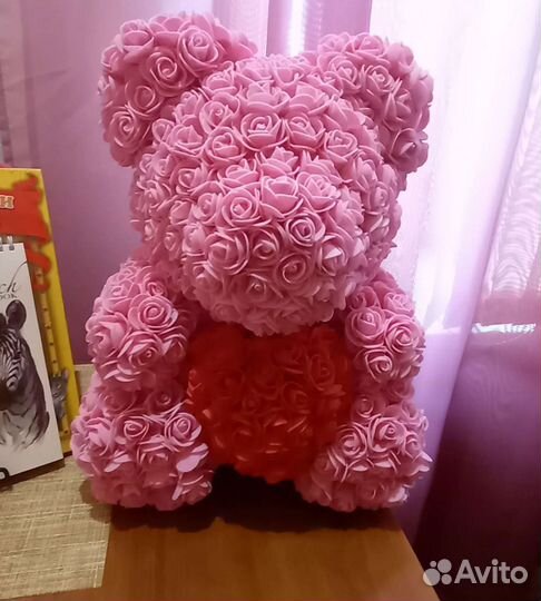 Мишка из роз 40см