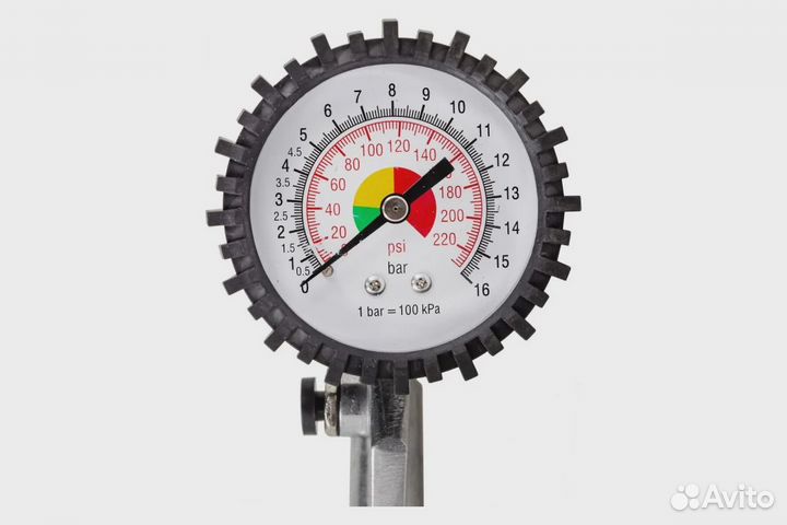 Пистолет для подкачки шин с манометром 0/16bar For