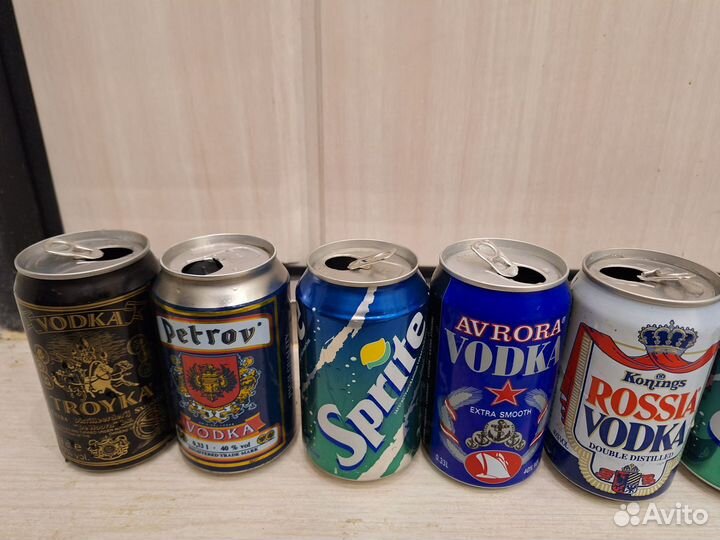 Банки из под пива водки спрайт 1996-1997