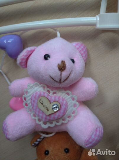 Мобиль/карусель на кроватку музыкальная батарейки