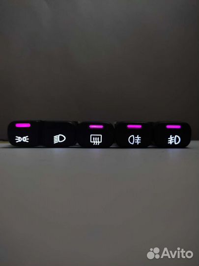 Кнопки с пересветом Ваз