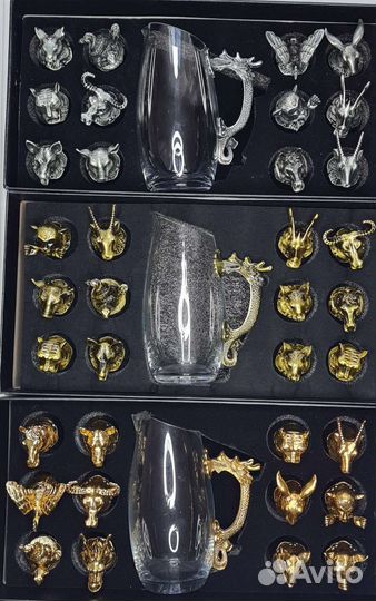 Набор Рюмки перевертыши набор 12шт+ графин