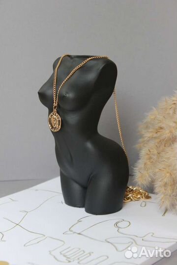 Кашпо женское тело, гипсовая ваза