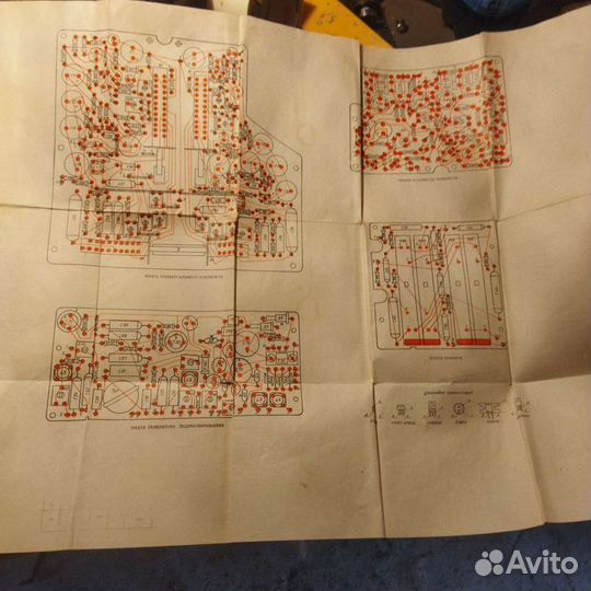 Паспорт со схемой для магнитофона
