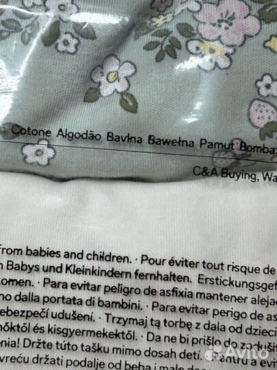 Боди для девочки104 C&A Новое,Оригинал