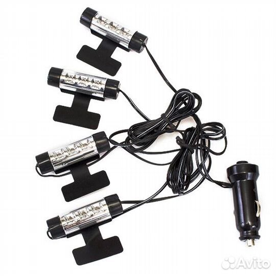 Подсветка салона 3 LED, 12V, синий