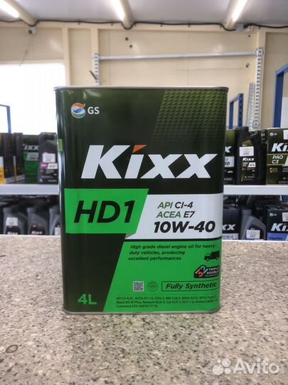 Масло моторное Kixx HD1 CI-4 10W40 4л