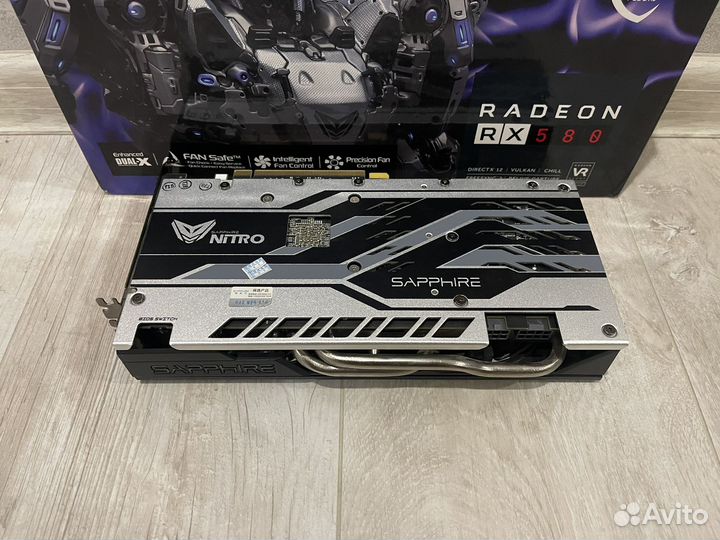 Видеокарта Sapphire Nitro+ RX580 8GB из компьютера