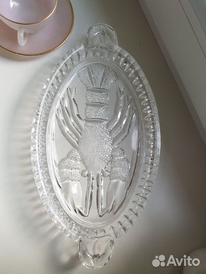 Чашка и блюдце Arcopal селедочница хрусталь СССР