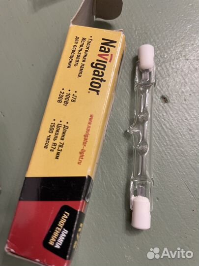 Лампа галогенная Navigator 94217, R7s, J78, 100Вт