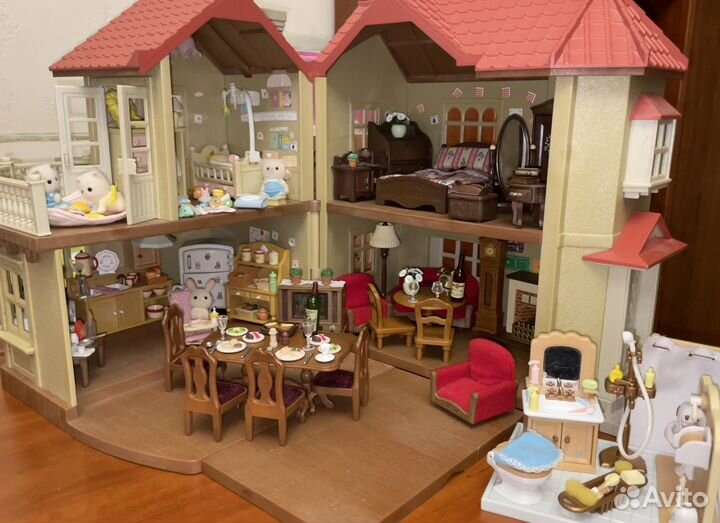 Sylvanian families дом с мебелью