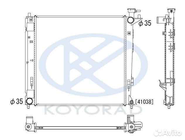 Радиатор охлаждения для Hyundai ix35 2010- 21956