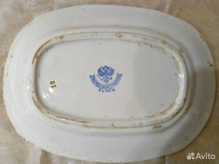 Овальная тарелка, 1890-1910 гг