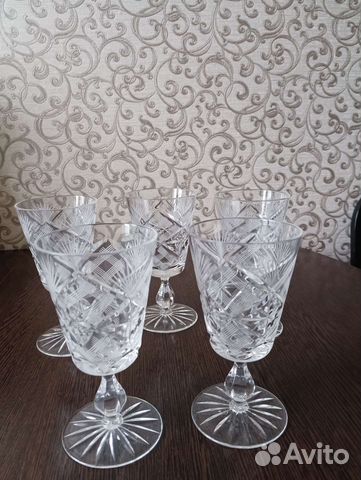 Фужеры хрустальные СССР 20см, 17,5см, 15см, 10,5