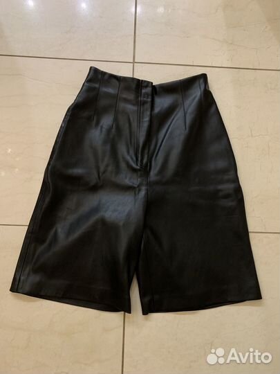 Шорты из эко-кожи