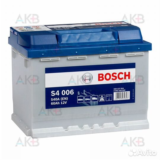 Аккумулятор автомобильный Bosch S4 006 60L 540A 24