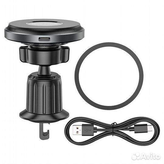 Держатель Автомобильный borofone BH202 15W Black