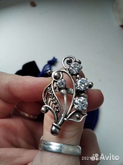 Кольцо серебряное