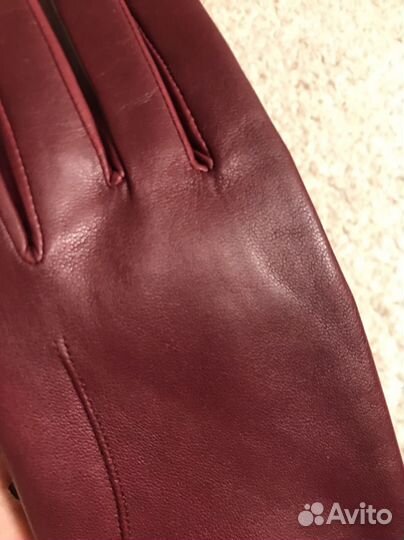 Перчатки женские кожаные