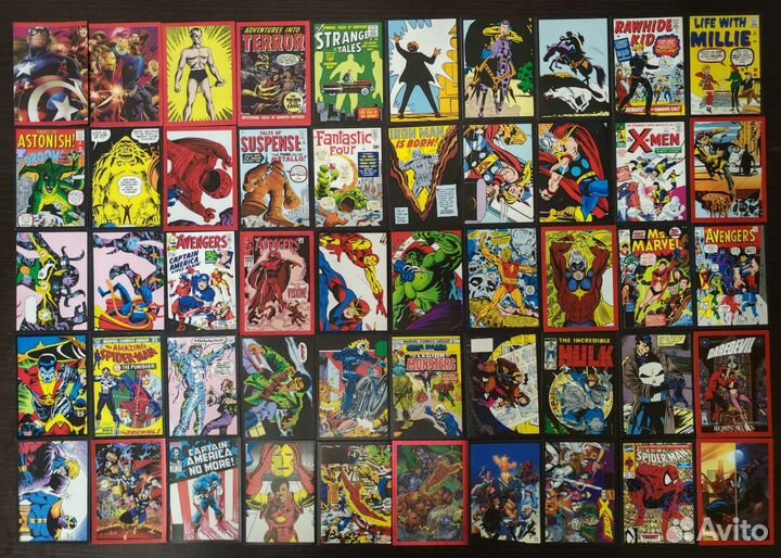 Марвел 80 лет наклейки 103шт.+альбом. Лот 7