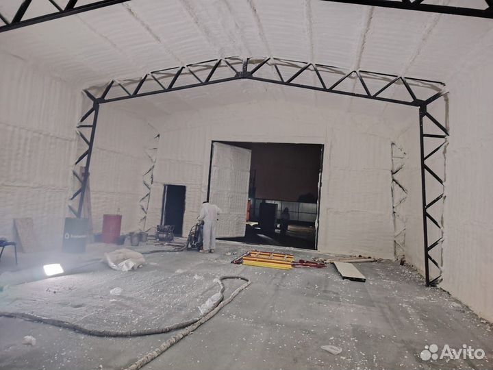 Утепление ангаров ППУ теплоизоляция пеной