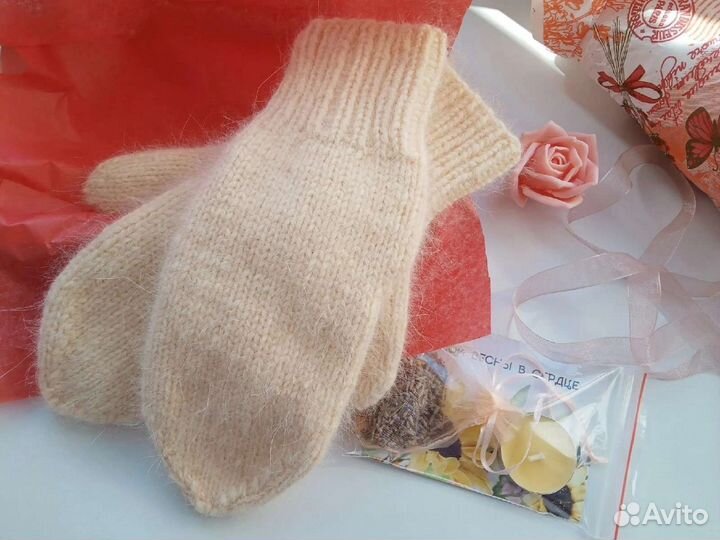 Варежки пуховые в наличии и на заказ