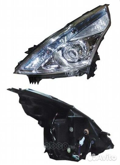 Фара линзовая, левая на Nissan Teana j32