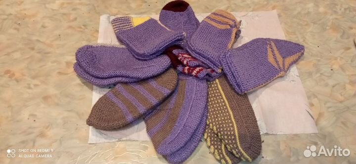 Вязаные следки, носки