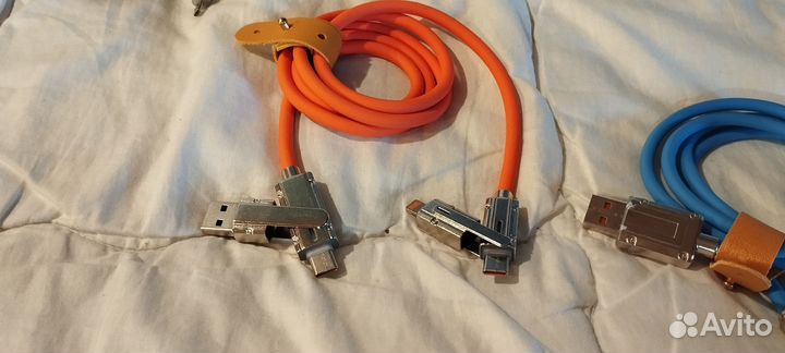 Кабели зарядки type-c, iPhone, micro(с поворотом)