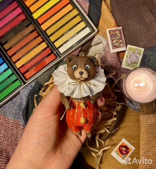 Ватные елочные игрушки