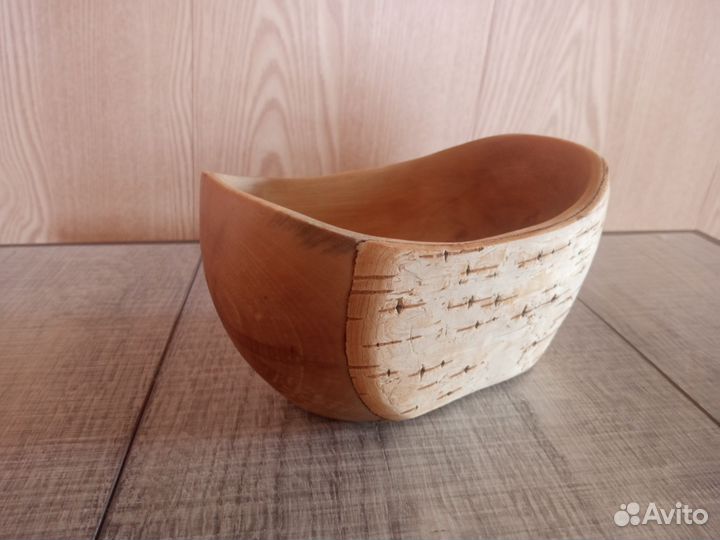 Чаша из природного материала, дерево березы