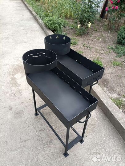 Мангал 3 мм большой с подказанником 10, 12 литров