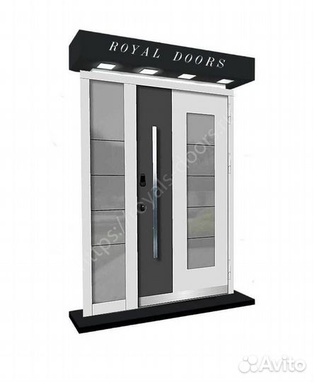 Трехконтурная входная дверь Окрас по RAL