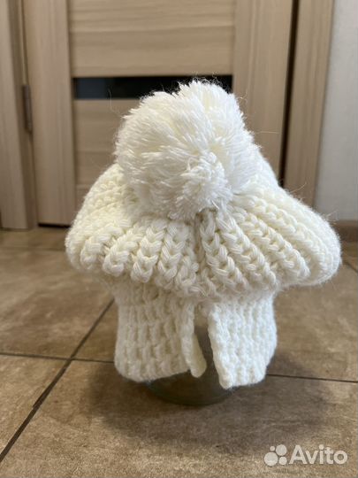 Шапка женская детская новая 50% шерть, 50 акрил