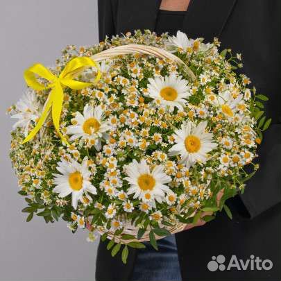 Букеты корзины ромашки