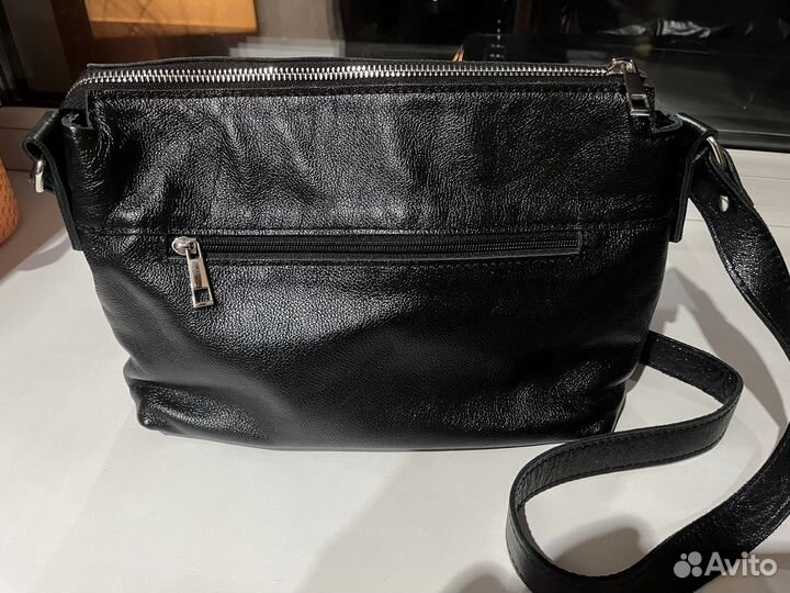Сумка igermann женская натуральная кожа черная